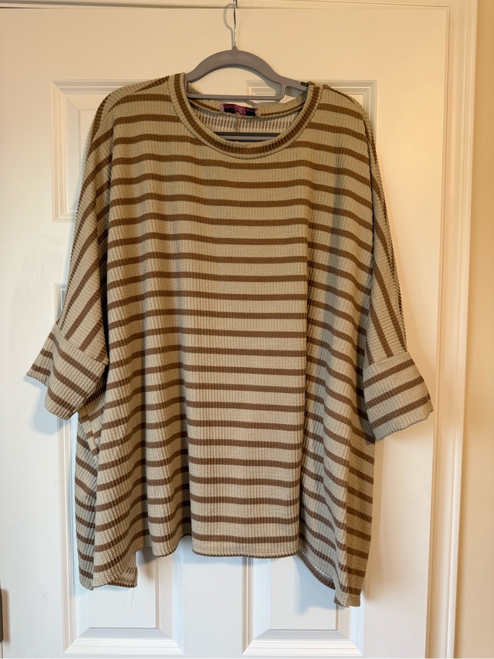 Discount Divas Striped Oversized Top